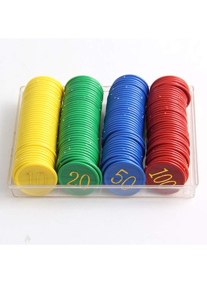 KOWVOWZ Round Chip Set 160pcs / Box, Round Chips, Plastic Counting Chips for Crafts Decoration, Plastic Counting Chips for Math  - Image 1