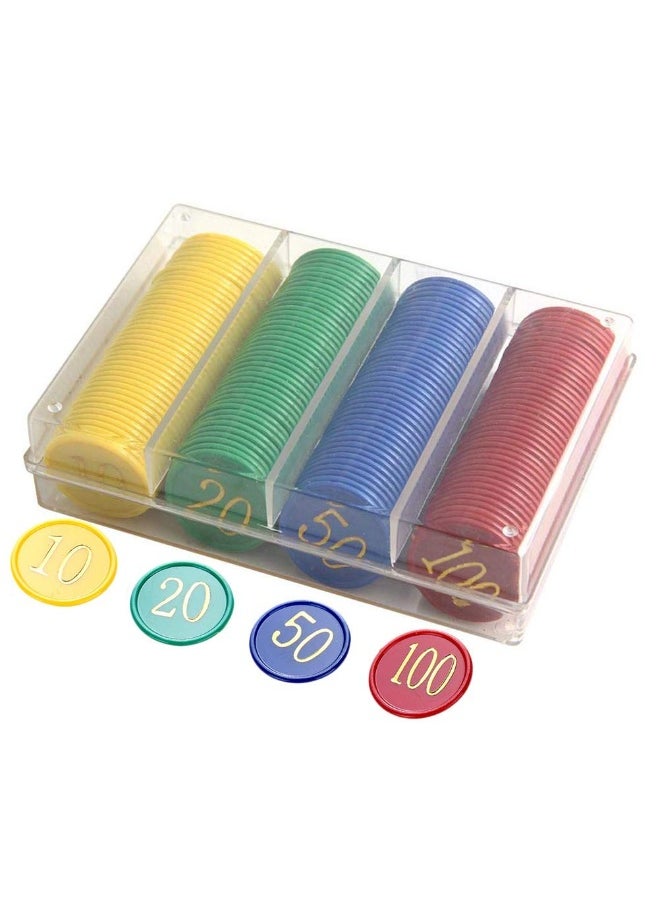 KOWVOWZ Round Chip Set 160pcs / Box, Round Chips, Plastic Counting Chips for Crafts Decoration, Plastic Counting Chips for Math  - Image 3