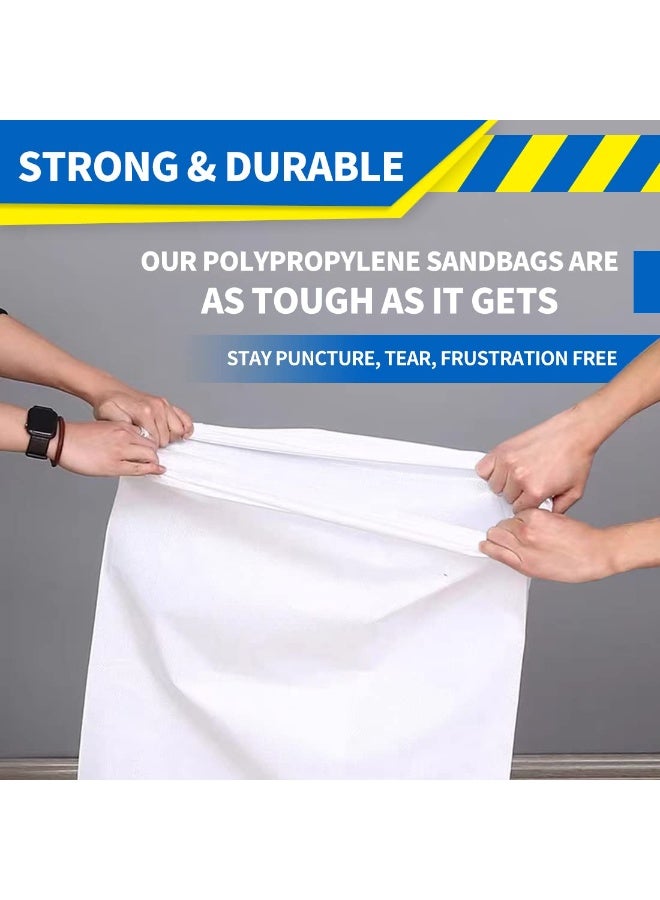 20 Packs Polypropylene Woven UV Sandbags, Empty Flood Protection Bags 18.9" x 29.5" - Image 2