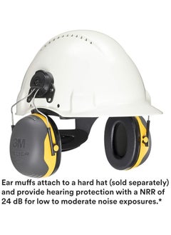 3M 3M PELTOR Ear Muffs, Noise Protection, Hard Hat Attachment, NRR 24 dB, Construction, Manufacturing, Maintenance, Automotive, Woodworking, X2P3E  - Image 2