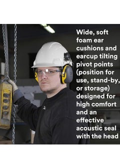 3M 3M PELTOR Ear Muffs, Noise Protection, Hard Hat Attachment, NRR 24 dB, Construction, Manufacturing, Maintenance, Automotive, Woodworking, X2P3E  - Image 4