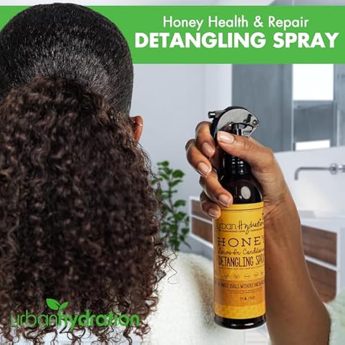Urban Hydration Honey Health and Repair Hair Detangler | Sulfate, Paraben and Dye Free, Detangles, Prevents Breakage, Tames Frizz, and Repairs Damage for Smooth and Shiny Hair, 9.1 Fl Ounces - Image 4