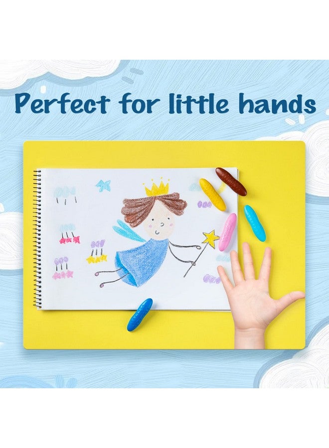 YPLUS Coloring Set for Kids with 24 Crayons 3 Coloring Books, Toddler Painting Kit Peanut Crayon Drawing Books, Washbale Non Toxic Art Craft Supplies for 1-3, 2-4, 4-6 - Image 3