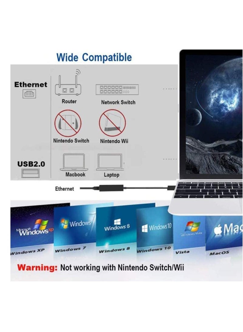 DUSALA Wired Network Adapter USB 3.0 To Gigabit Ethernet RJ45 Black - Image 4