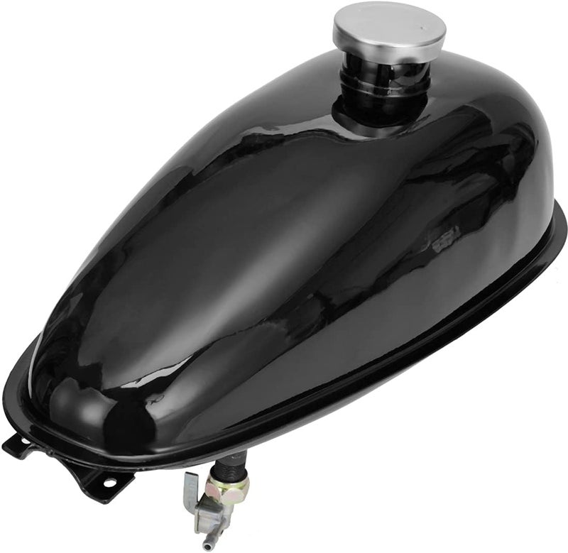 FVRITO Metal Motorized Bike Gas Tank 4L Compatible with 2 Stroke 49cc 60cc 66cc 80cc Engine Motorized Bicycle, Fuel Tank 1.06 Gallons with Gas Tank Cap Motor Motorcycle Replacement Parts - Image 4