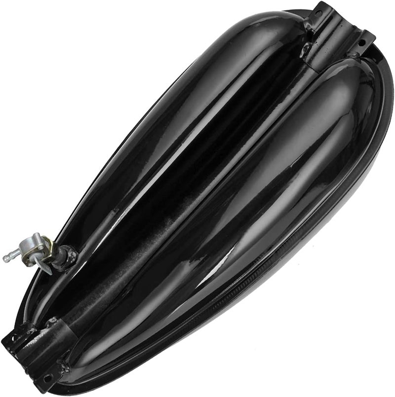 FVRITO Metal Motorized Bike Gas Tank 4L Compatible with 2 Stroke 49cc 60cc 66cc 80cc Engine Motorized Bicycle, Fuel Tank 1.06 Gallons with Gas Tank Cap Motor Motorcycle Replacement Parts - Image 5