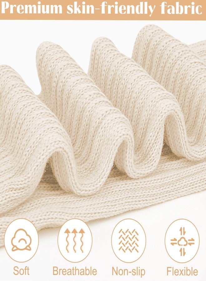 Darller Grip Pilates Socks for Women, Non Slip Yoga Slouch Scrunch Socks with Grips for Barre Ballet Workout Hospital, Brown Series 4 Pairs - Image 4