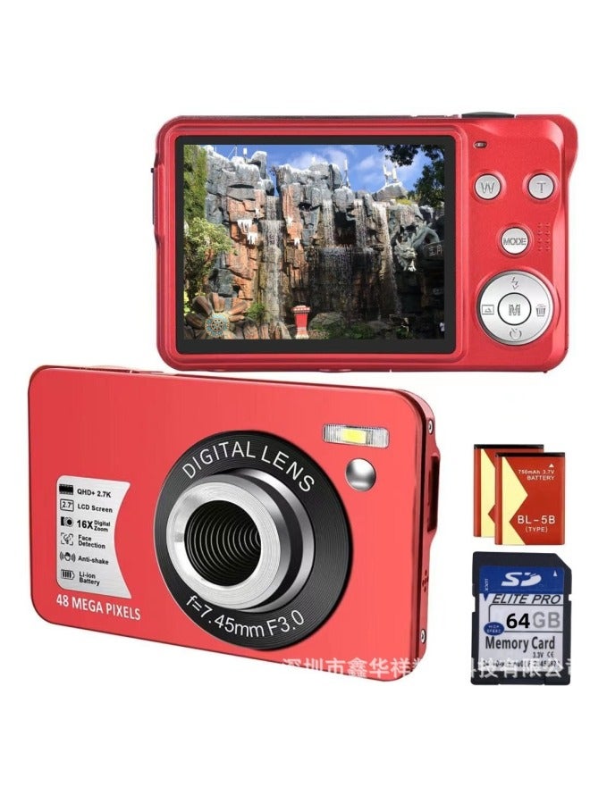 Generic E-Commerce Best Selling Chinese Version 48 Million Pixel Ordinary Digital Camera Camera DC550S Student Card Machine-Body Color:Standard Black  - Image 3