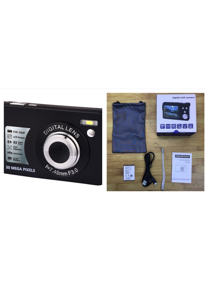 Generic E-Commerce Best Selling Chinese Version 48 Million Pixel Ordinary Digital Camera Camera DC550S Student Card Machine-Body Color:Standard Black  - Image 1