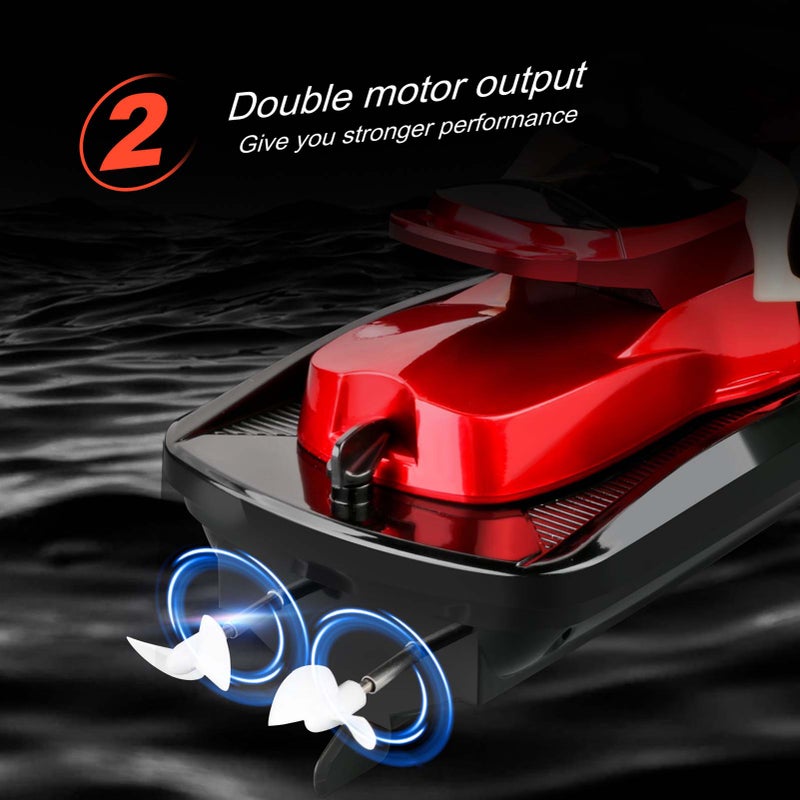 809 RC Motorboat RC Boat High Speed Remote Control Boat for Pools Lakes 2.4Ghz Waterproof Toy for Kids Boys and Girls - Image 4