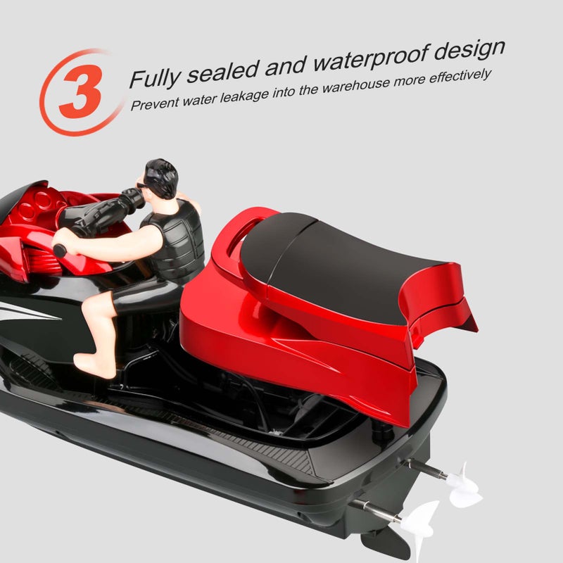 809 RC Motorboat RC Boat High Speed Remote Control Boat for Pools Lakes 2.4Ghz Waterproof Toy for Kids Boys and Girls - Image 5