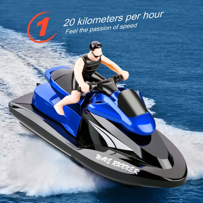 809 RC Motorboat RC Boat High Speed Remote Control Boat for Pools Lakes 2.4Ghz Waterproof Toy for Kids Boys and Girls - Image 3