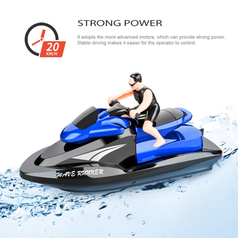 809 RC Motorboat RC Boat High Speed Remote Control Boat for Pools Lakes 2.4Ghz Waterproof Toy for Kids Boys and Girls - Image 2