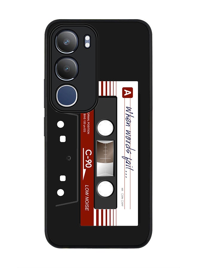 Stylizedd For vivo Y19s / Y19s Pro Case,Slim fit Camera Protection, Shockproof Thin Phone cover  - When Words Fail (Black Tape)