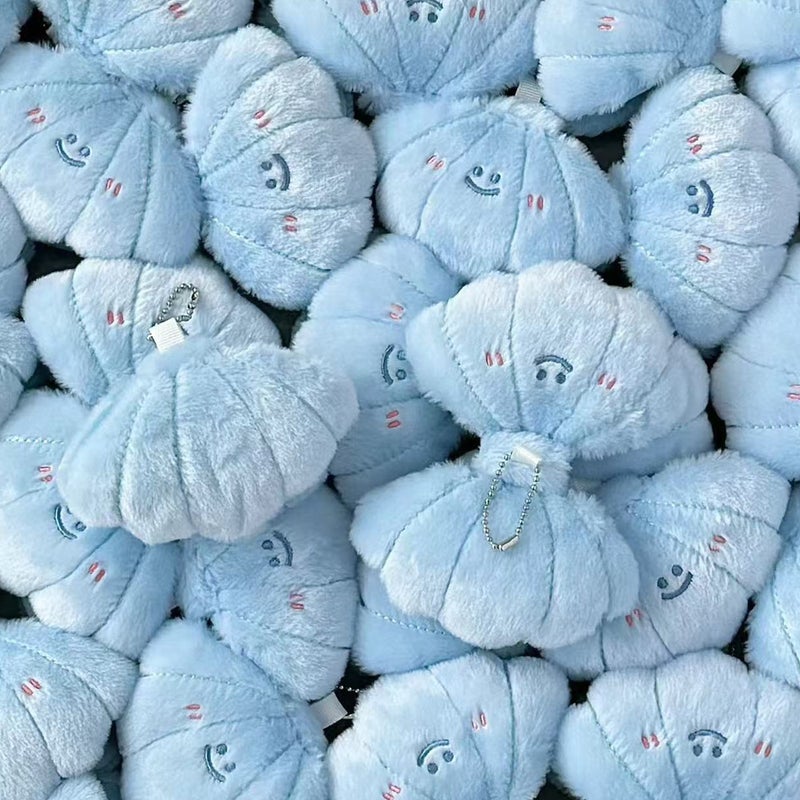 Plush Keychain Mirror Blue Shell - Image 1
