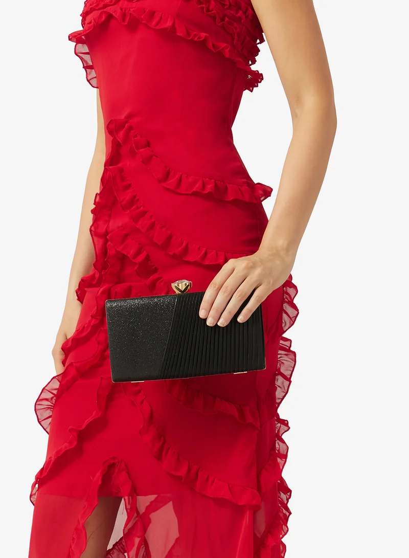 Khizana Black Shimmer Embellished Detail Crossbody for Women | Best Price UAE