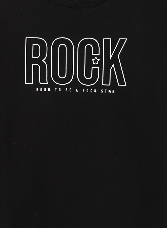 ال سي وايكيكي رقبة مستديرة مطبوعة كم طويل فستان للفتيات - Image 3