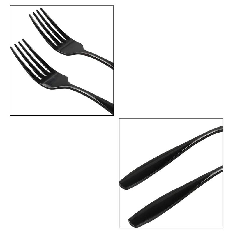 Wekioger 12 Pieces Small Fork Set, Black Stainless Steel Dessert Forks - Image 5