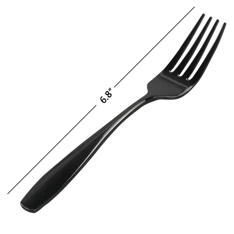 Wekioger 12 Pieces Small Fork Set, Black Stainless Steel Dessert Forks - Image 2