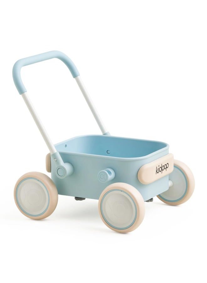 Kidpop PULA 2-in-1 Push and Pull-Along Wagon, Baby Push Walker for First Learner from 7 Month to 4 Year, One Year Birthday Gifts, Sturdy and Safe, Indoors and Outdoors (Blue) - Image 1