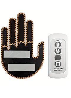Glowgesture Car Hand Sign LED Light: Fun Finger Lights for Car, Remote Control, Road Rage, LED Stickers for Car Window, Car Window Lights