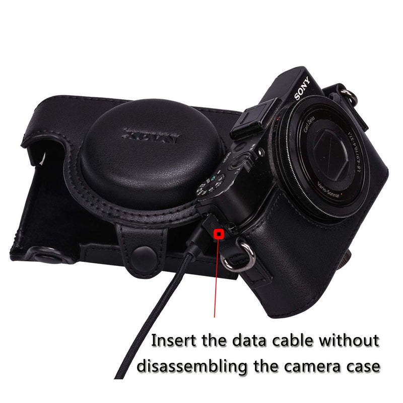 Hargedis حقيبة حماية كاميرا جلدية Hargedis XEVN Sony RX100 لجهاز DSC-RX100 مارك II، III، IV، V، VI، VII M6 5A M3 مع حزام كتف - Image 3