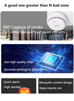 Generic Smart Smoke Alarm Detector - Wireless Battery-Powered, Network Connected with Remote Monitoring for Home, Hotel, Factory, Office & Commercial Use  - Image 4