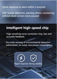 Generic Smart Smoke Alarm Detector - Wireless Battery-Powered, Network Connected with Remote Monitoring for Home, Hotel, Factory, Office & Commercial Use  - Image 5