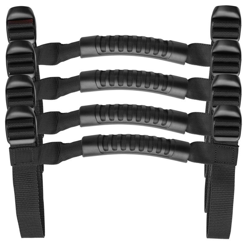 Bentolin 4 x Roll Bar Grab Handles Grip Handle Compatible for 19952021 Wrangler YJ TJ JK JKU JL Sports Sahara Freedom Rubicon X Unlimited X 24 Door Black