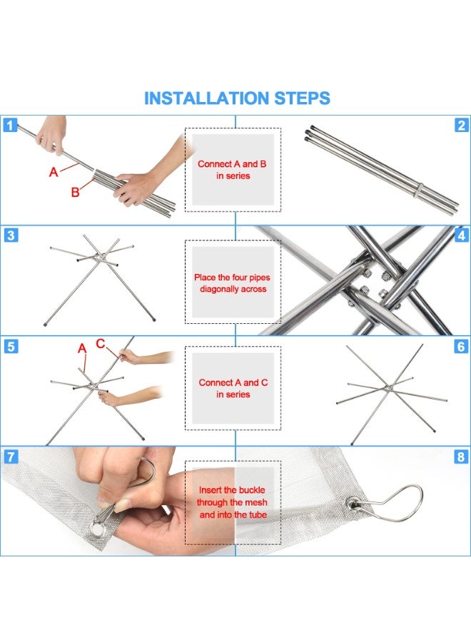 في الهواء الطلق التخييم المحمولة قابلة للطي تخزين منصة الاحتراق ، نزهة رف الحطب ، موقد الفحم الصغيرة ، موقد الفحم 16.5 بوصة / 42 * 42 * 34 سم ، متوسطة الحجم - Image 3