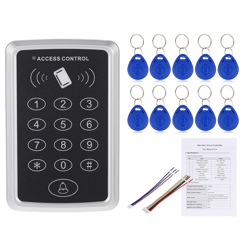 Single Door Access Control System: Contactless RFID Technology, Keypad Programmable, Standalone Operation - Proximity RFID Card for Commercial Office, Retail Store & Residential Use - Image 3