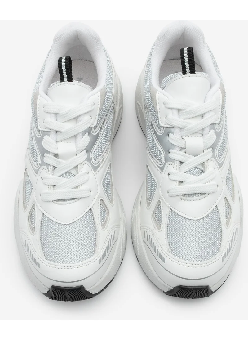 مارجين Women's Sneaker Thick Sole Laced Mesh Detailed Sports Shoes Yuvez