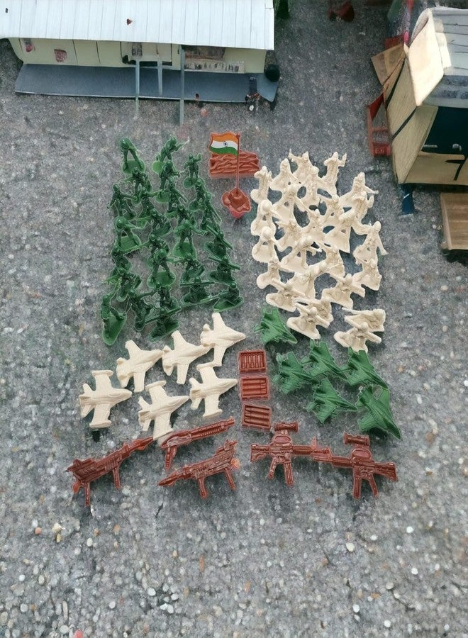 AZE Enterprises 95 PCs Army Soldier Toy Set for Kids - Military Action Figures Playset with Tanks, Jets, Weapons & Accessories - Educational, Fun, Creative Toy for Boys & Girls - Image 2