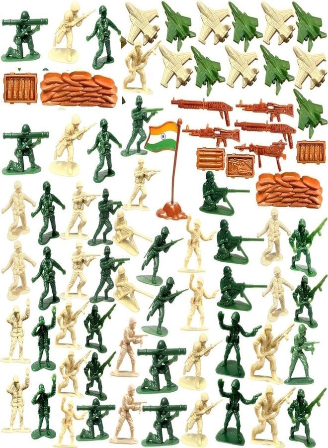 AZE Enterprises 95 PCs Army Soldier Toy Set for Kids - Military Action Figures Playset with Tanks, Jets, Weapons & Accessories - Educational, Fun, Creative Toy for Boys & Girls - Image 1