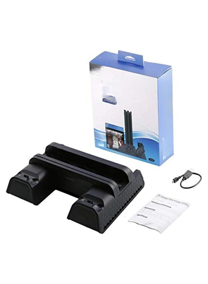 قاعدة تبريد عمودية مع مروحة ومنفذين USB – متوافقة مع بلاي ستيشن 4 سليم وبرو - Image 1