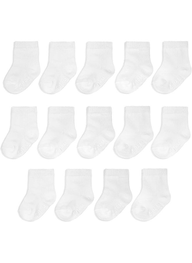 FRUIT OF THE LOOM Fruit of the Loom Baby 14-Pack Grow & Fit Flex Zones Cotton Stretch Socks - Image 1