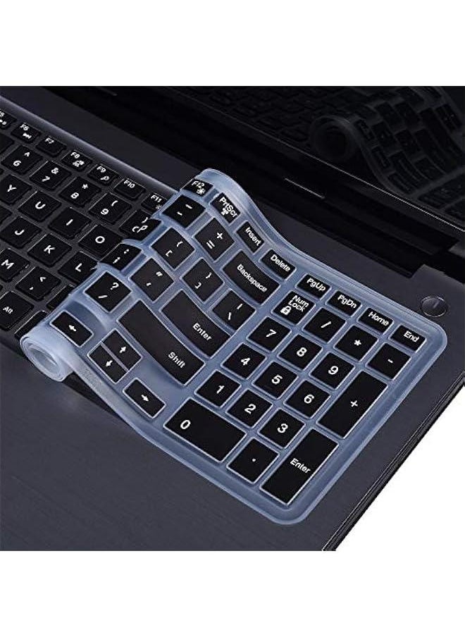Arabest - Black Keyboard Cover for Dell Inspiron 15 3000 5000 3583, G3 G5 G7 15.6 Series, 17.3 Dell G3 Series, Insprion 17 7786, 5000 Series with Numeric Keypad - Image 1