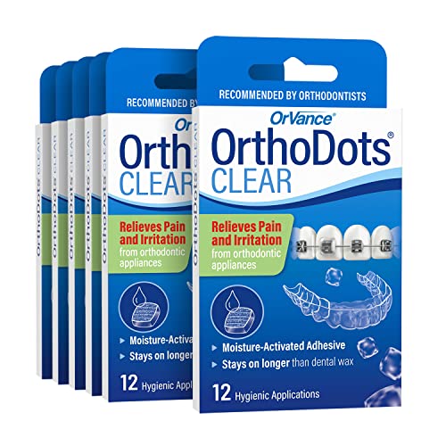 ORVANCE Orthodontic Wax Clear Moisture Activated Braces Wax Alternative for Pain Relief 72 Count