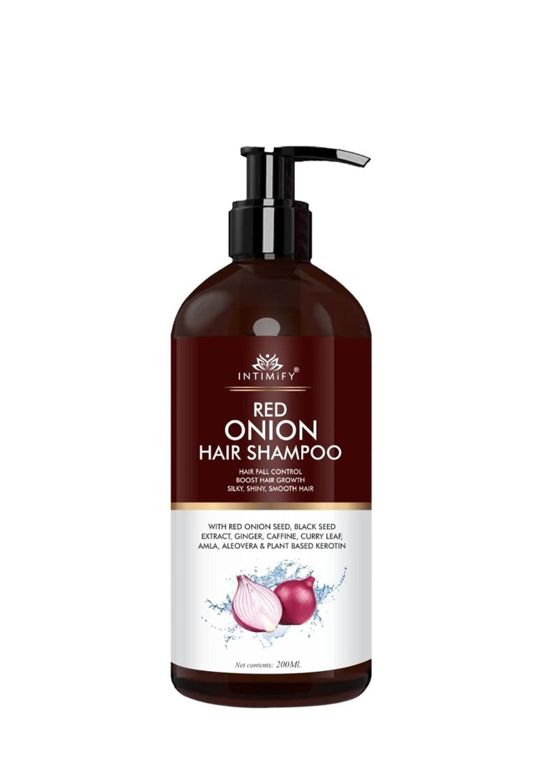INTIMIFY Onion black seed Hair Oil 120ml & Red Onion Shampoo 200ml For Men & Women - Image 3