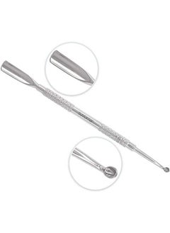 Suvorna Professional Dualhead Manicure & Pedicure Cuticle Pusher & Nail Cleaner Surgical Grade Stainless Steel Cuticle Remover Nail Care Tool For Toenails & Fingernails For Salon & Home Use  - Image 2