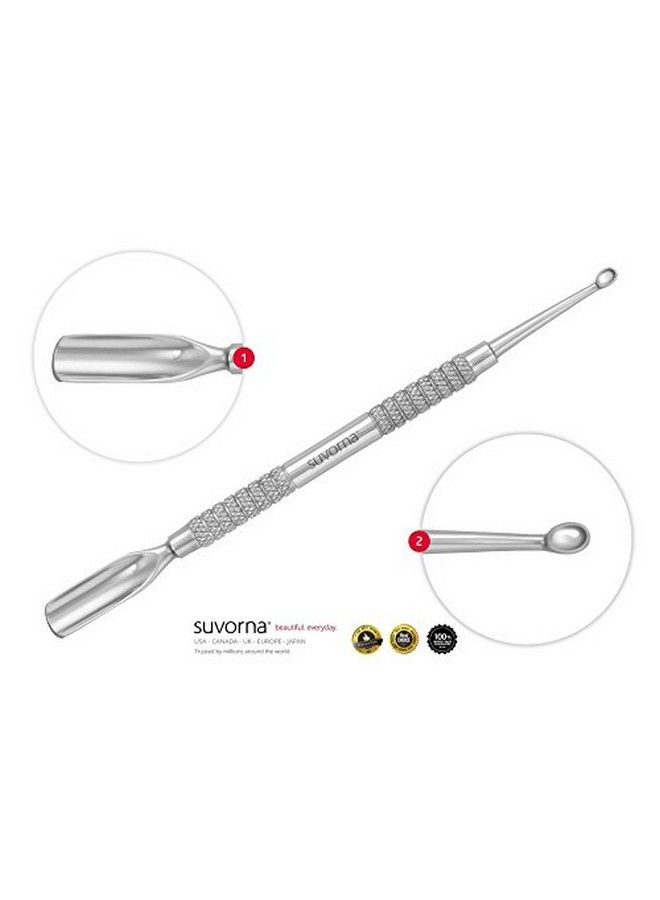 Suvorna Professional Dualhead Manicure & Pedicure Cuticle Pusher & Nail Cleaner Surgical Grade Stainless Steel Cuticle Remover Nail Care Tool For Toenails & Fingernails For Salon & Home Use - Image 3
