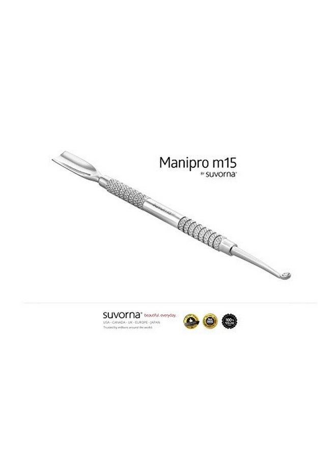 Suvorna Professional Dualhead Manicure & Pedicure Cuticle Pusher & Nail Cleaner Surgical Grade Stainless Steel Cuticle Remover Nail Care Tool For Toenails & Fingernails For Salon & Home Use - Image 4
