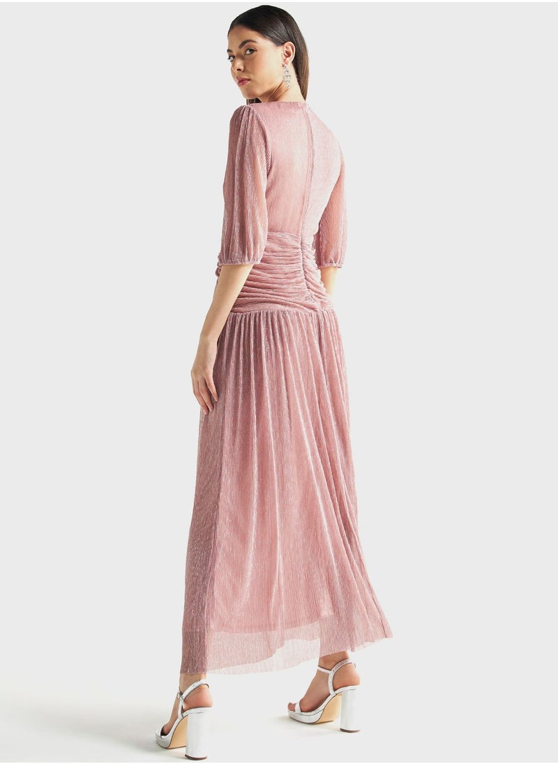FAV Twist Front Mesh Tiered Dress  - Image 2