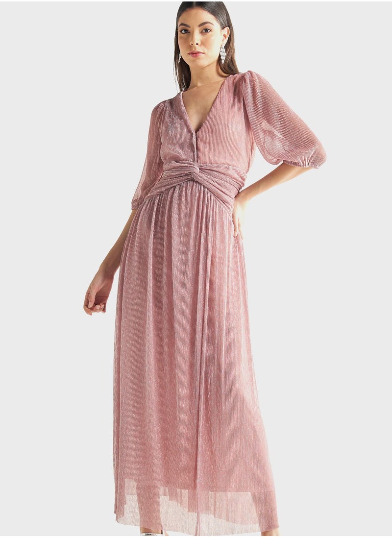 FAV Twist Front Mesh Tiered Dress  - Image 1