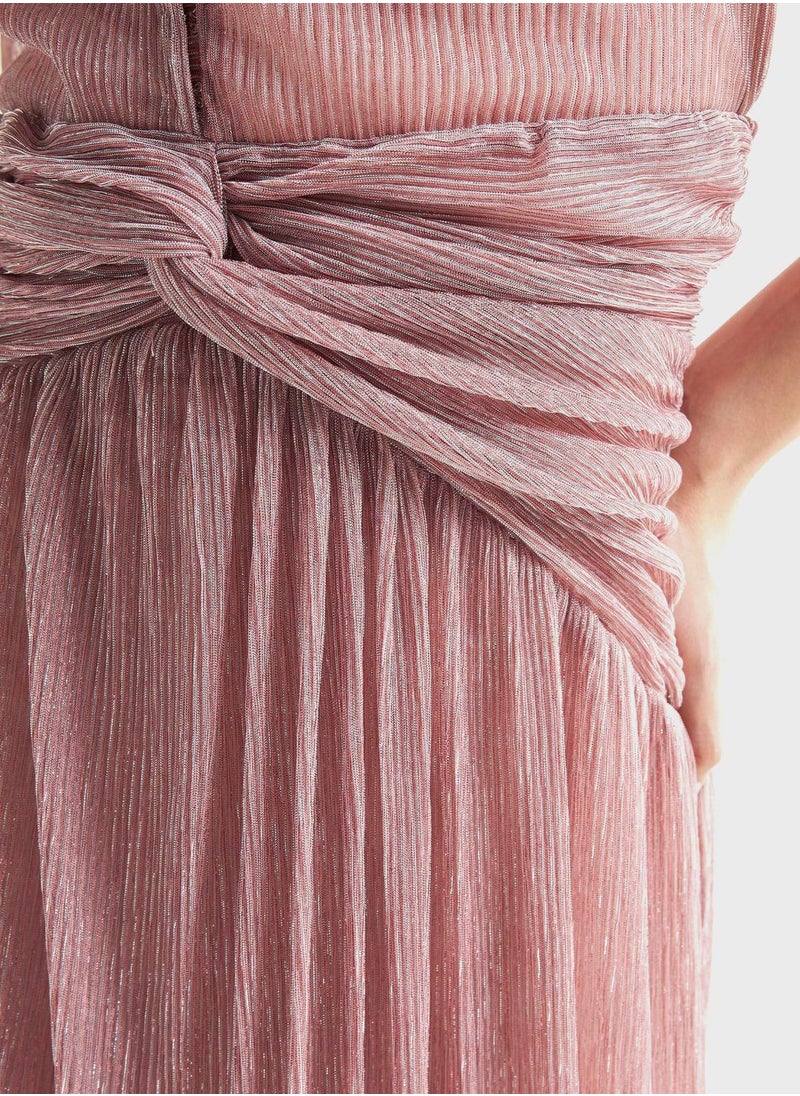 FAV Twist Front Mesh Tiered Dress  - Image 3