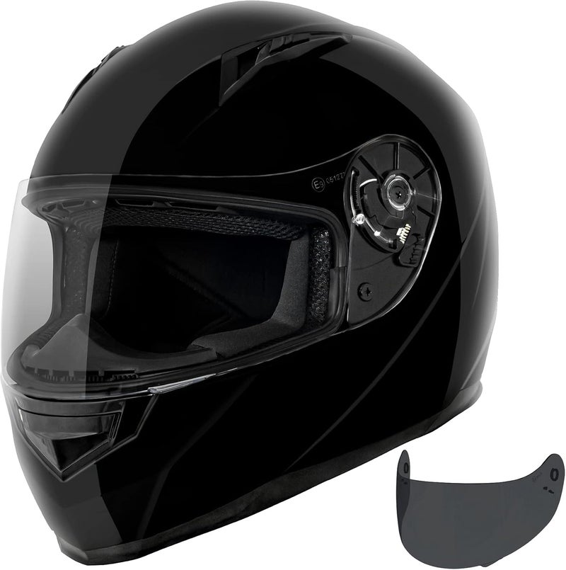 VCAN VX Lightweight Full Face Motorcycle Helmet with Extra Tinted Visor - Image 1