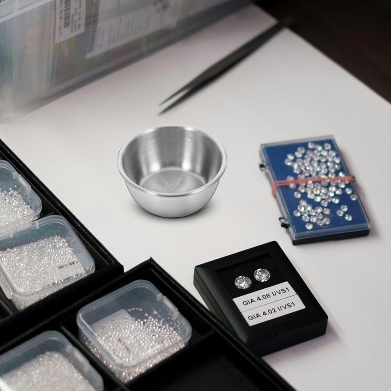 BESTonZON Mini Stainless Steel Weigh Boats for Accurate Liquid and Powder Measurement for Jewelry and Laboratory Use Shaped Scale Trays Versatile Weighing Accessories - Image 5