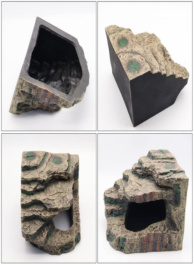 APlayfulBee Turtle Basking Platform Habitat Hiding Cave Reptile Habitat Climbing Resin Fish Tank Aquarium Ornament for Lizards, Frogs, Snakes,Chameleon - Image 3
