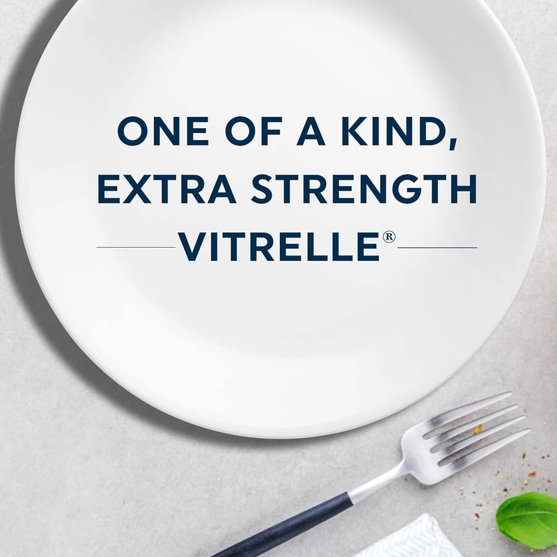 Corelle Vitrelle 8Piece Dinner Plates Set Triple Layer Glass and Chip Resistant Lightweight Round Plates Winter Frost White - Image 4