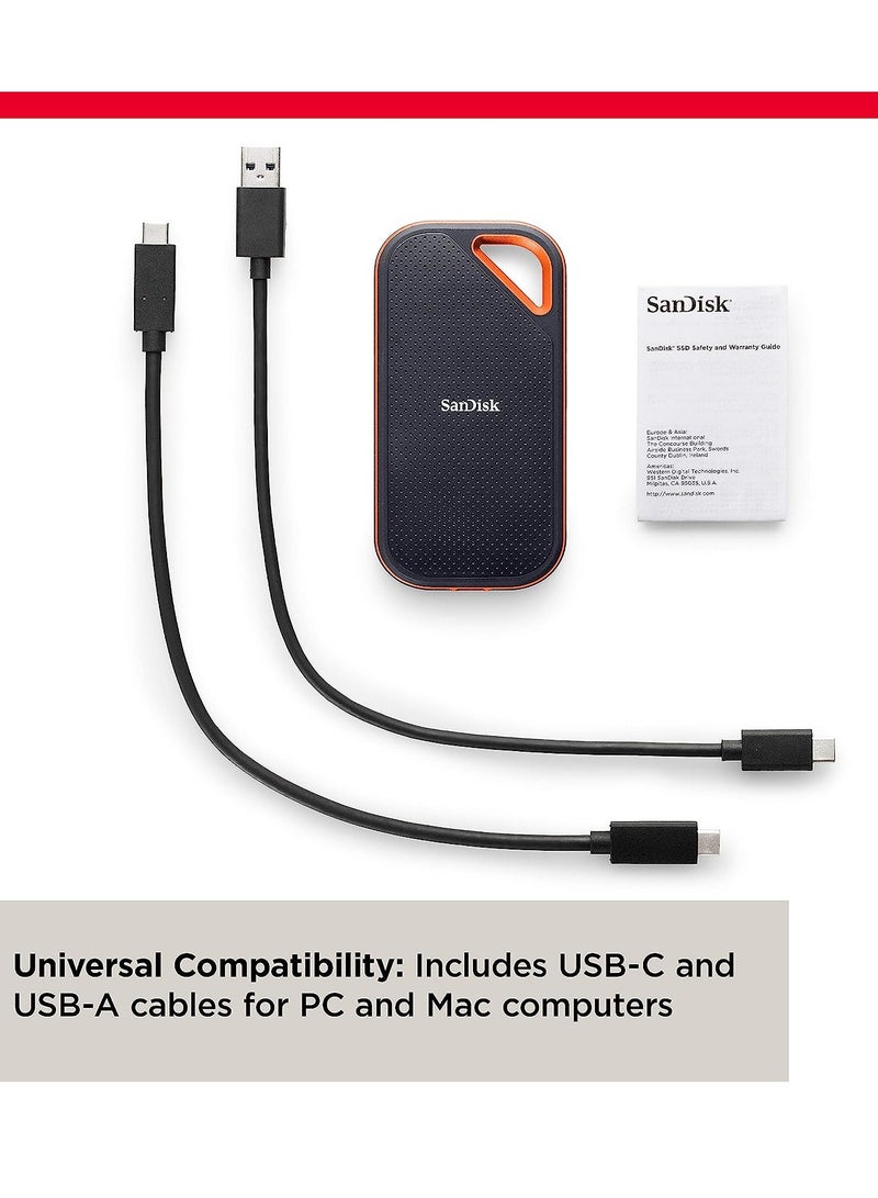 sandisk 2TB Extreme PRO Portable SSD - Up to 2000MB/s - USB-C, USB 3.2 Gen 2x2 - External Solid State Drive - SDSSDE81-2T00-G25 - Image 3